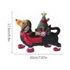 Lighted Cute Dachshund Figurines Christmas Decor Small Dog Sculptures For Desk Table Shelf Home Bedroom Room