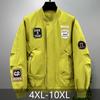 Tailles Plus 4XL-10XL Vestes Bomber Mode Oversize pour Hommes Vêtements d'Extérieur Manches Longues Manteau Court