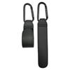Convenient Baby Stroller Hooks Clips Stroller Accessories Aluminum Alloy Carabiner for Hanging Diaper Bags PU Leather