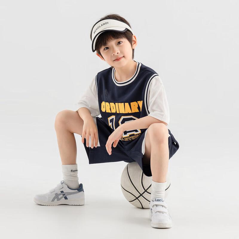 Boys  Summer Mesh Athletic Short-Sleeve & Shorts Set 150