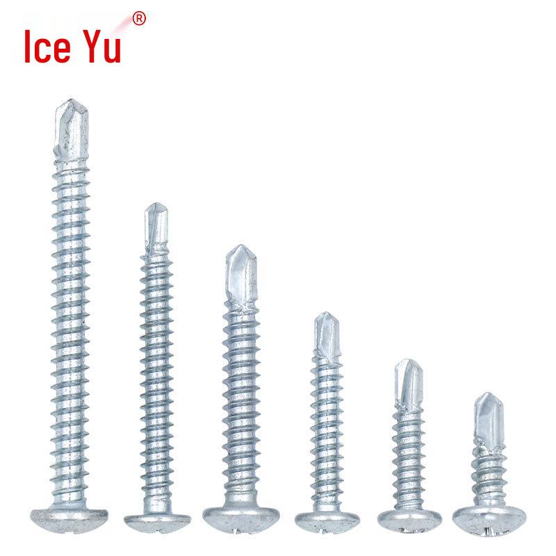 Bingyu BY-384 Blue-White Zinc Pan Head Self-Drilling Screws