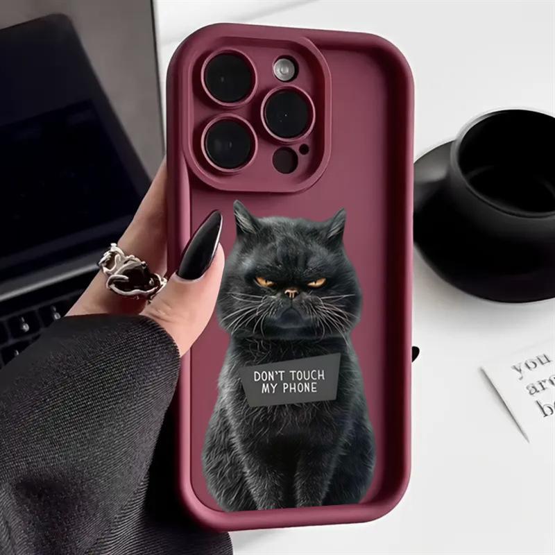 

Милый Чехол из Силикона с Рисунком Черной Кошки для Samsung Galaxy S21 S22 S23 S24 FE Plus S25 Ultra A15 A35 A54 A55 Мягкий Чехол Galaxy S25
