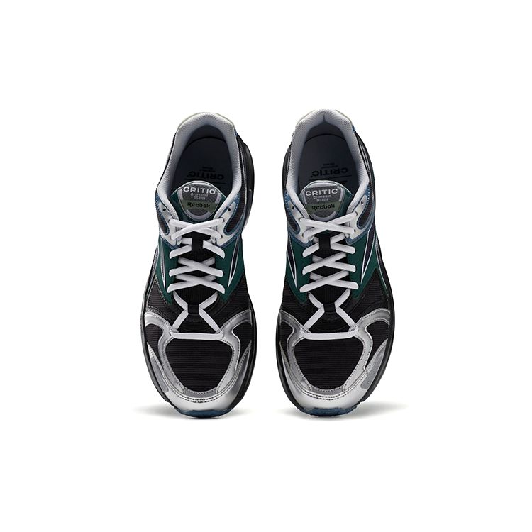 CRITIC X Reebok Premier Road Plus 6 Black Reflective Unisex Sneakers Core-Black Brave-Blue Forest-Green H03123