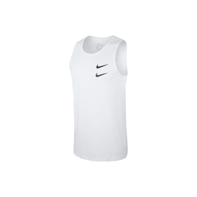 Nike Prodyšné pánské tílko s potiskem Swoosh Bílé CQ5293-100