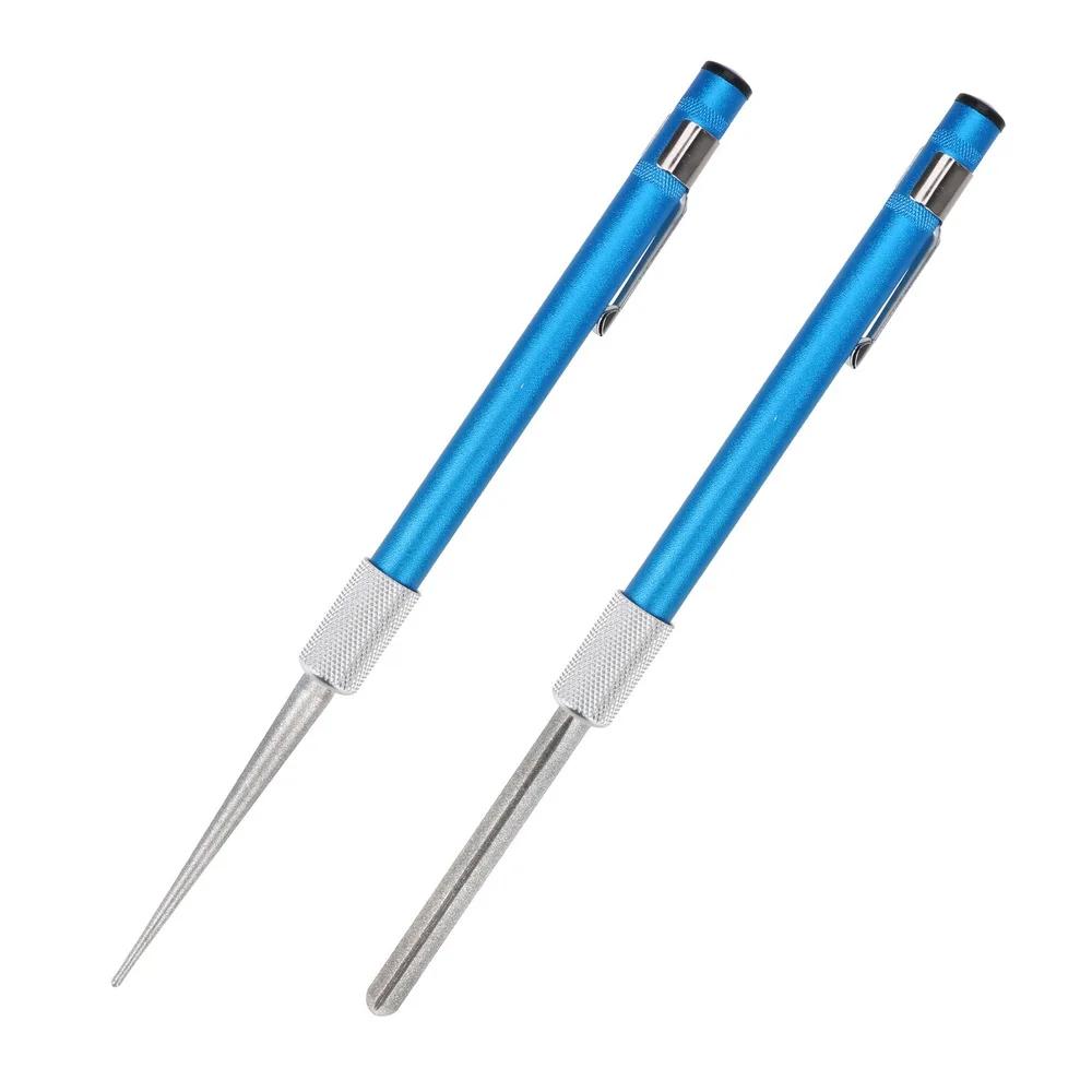 

Knife Sharpener For Fishhook Knife 1 piece Grindstone Diamond Plated Carbon Steel Pen Shape M синий