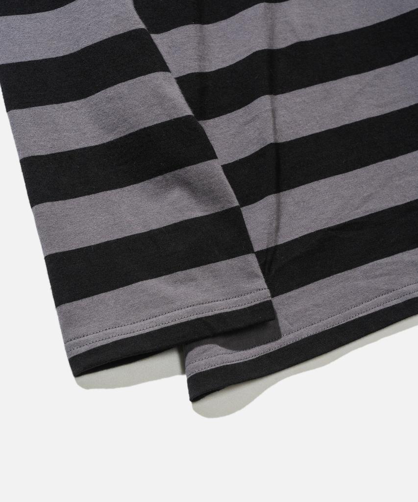 VASTIC Oversized Striped Long Sleeve_Charcoal / Black