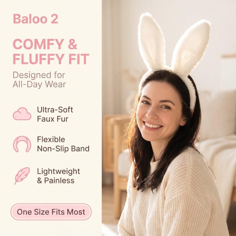 Comfort Halloween Decorative Headband Cute Long Rabbit Ears Headband Photo Props