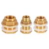 All Copper 1/2" 3/4" 1'' Water for Tank Connector Garden Hose Bulkhead Fitting Nut Jointer with Rubber Ring Easy To Inst