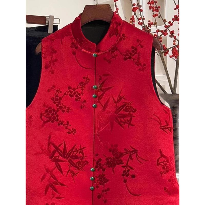 Spring Clothes Are Super Good-looking, Unique and Beautiful, Little Red Printed Vest for Women
