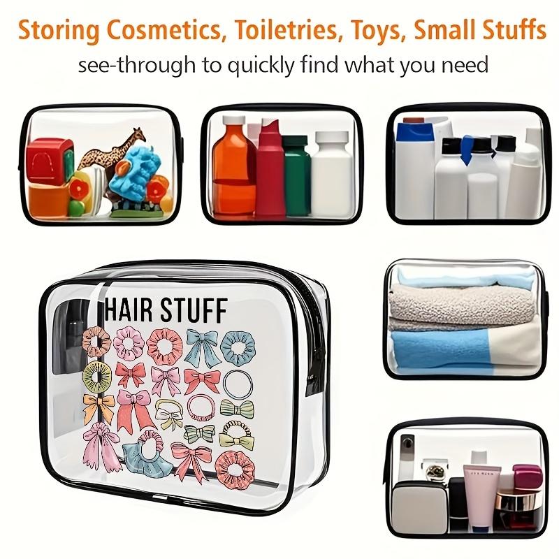 Lightweight & Portable Clear Zippered Handbag-Transparent Toiletry Organizer with Zipper Closure,Makeup Bag,Travel Cosmetic Case