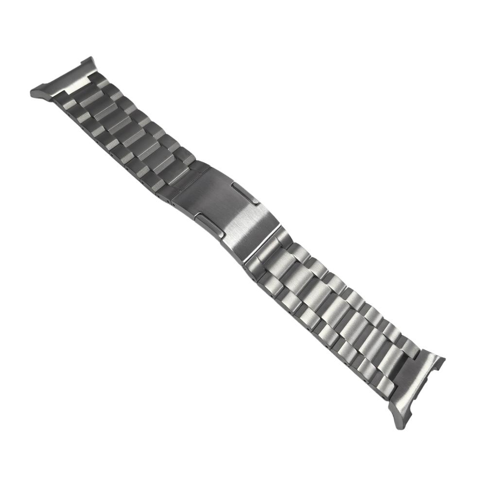 Cinturino in Metallo Titanio Senza Spazi per Samsung Galaxy Watch 8 Classic 46mm/44mm 40mm Cinturino Bracciale, Lunghezza Regolabile Rapida (Nessun attrezzo)