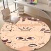 1pc Kpop Team8 Design Printed Area Round Carpet for Bedroom Living Room Home Decor Rugs Mat Non Slip Mat Rug for Bedside