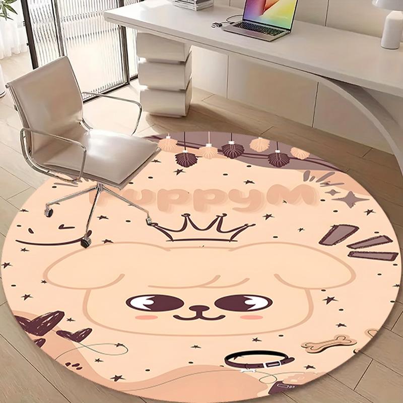 1pc Kpop Team8 Design Printed Area Round Carpet for Bedroom Living Room Home Decor Rugs Mat Non Slip Mat Rug for Bedside