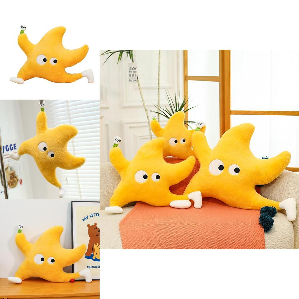 Star Plush Pillow With Running Posture Design For Kids Bed Headboard Decor