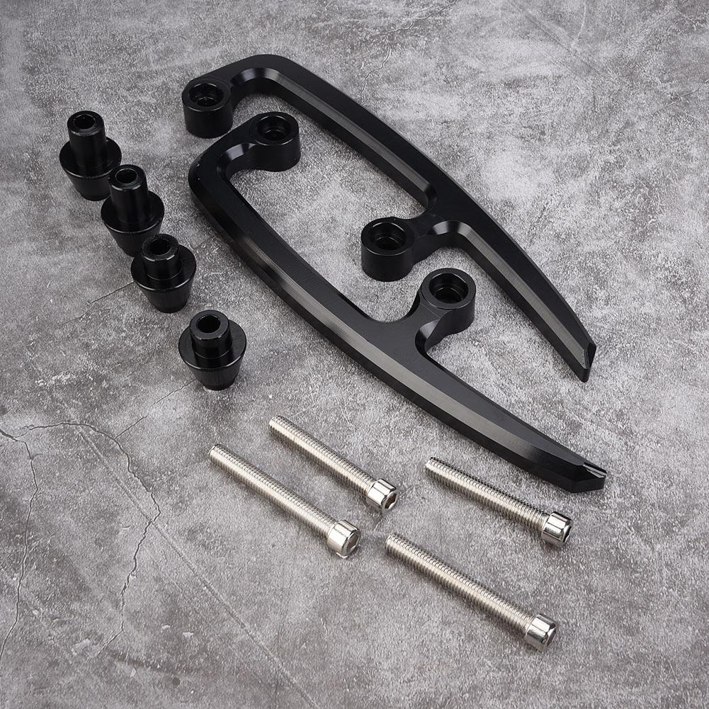CNC Aluminum Motorcycle Passenger Rear Grab Bar Seat Rail Kit for Kawasaki Z650 17 18 Black