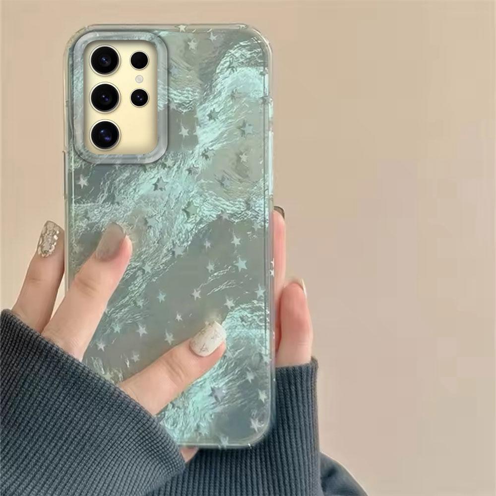 Verlaufende Bunte Sterne Frauen Mädchen Handyhülle für Samsung Galaxy S25 Edge S24 S23 S22 S21 S20 FE Plus Ultra Hülle Taschen Cover