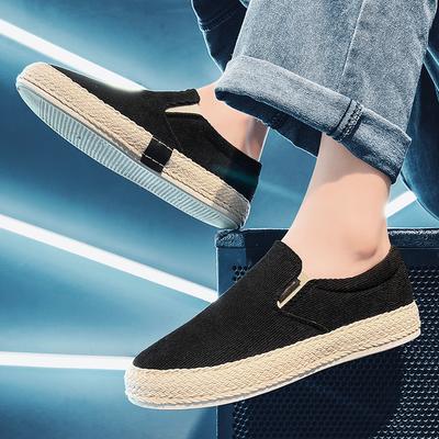 Leinwand Sommer atmungsaktiv lässig Board-Schuhe Stoffschuhe schwarze Schuhe