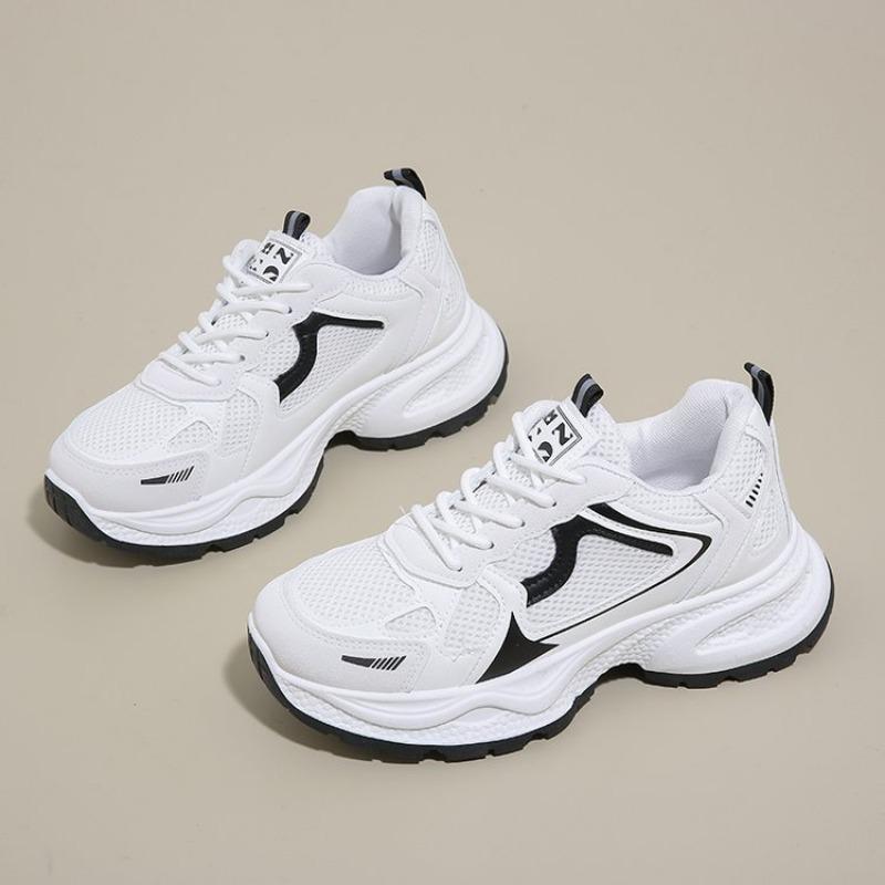 Taizhou large size mesh running shoes spring new color matching dad shoes college style platform sports shoes