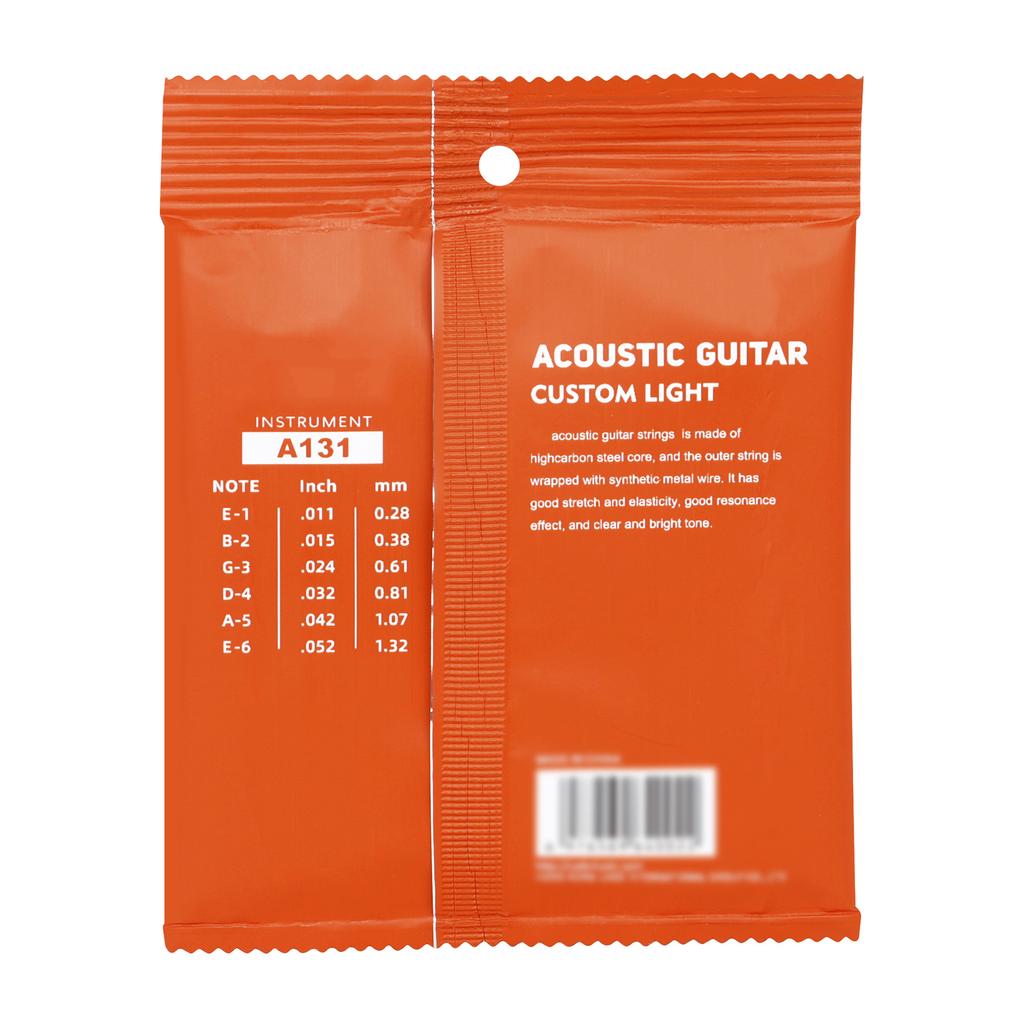6Pcs Classical High Carbon Steel Core Guitar Strings 1st-6th String Guitar Strings for Acoustic Folk Guitar Accessories