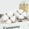 10PCS White Cotton Florist Supplies Wedding Car Decorative Wreaths Christmas Home Decor Diy Gifts Box Cheap Artificial Flowers