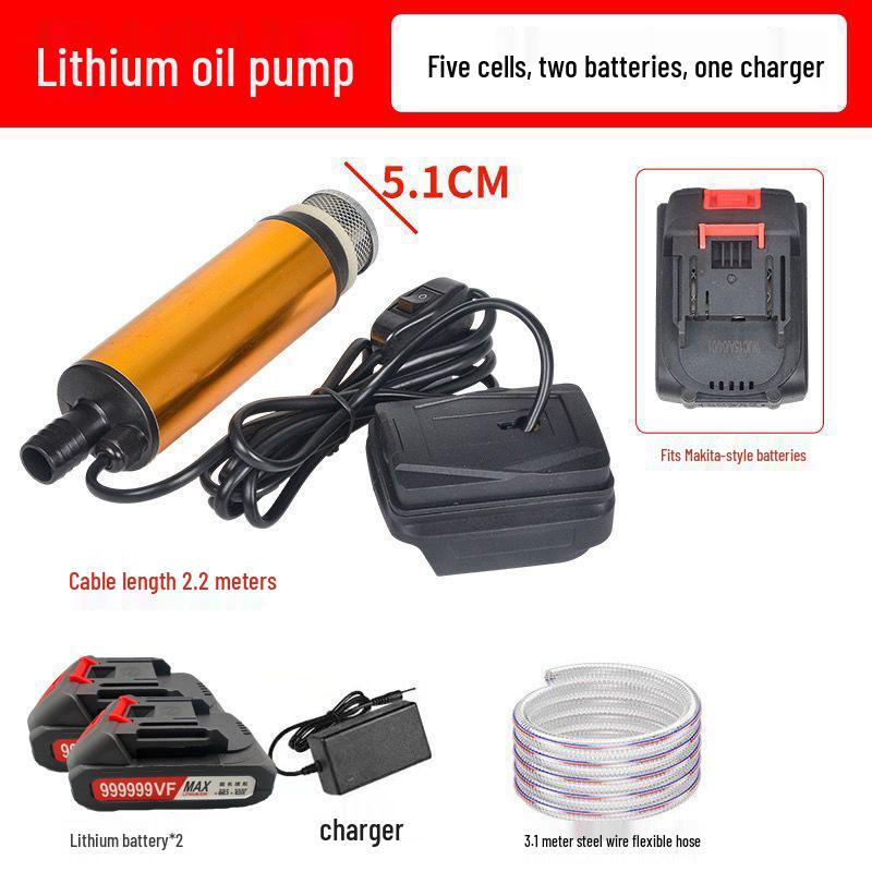 Portable 21V/24V Lithium Battery Oil & Water Suction Pump