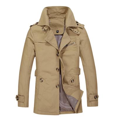 New Trench Coat Men's Business Medium and Long Jacket Men's Large Size Men's Trench Coat