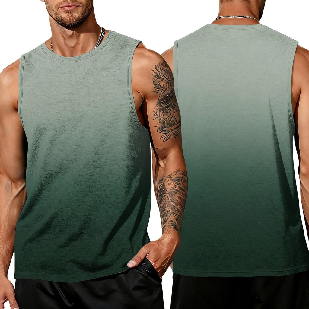 Men's Basic Sleeveless Tank Top Casual Muscle Shirt Lightweight Summer Workout Gym Vest