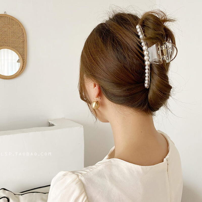 Round Pearl Hair Clip 4P SET 4P evenly