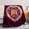 1PC Heart Football Custom Name Patterned Flannel Blanket Suitable For All Seasons For Home Decor Warmth And Comfort Gifts Holiday Present