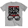Run DMC Brille NYC Offiziell Herren Grau T-Shirt S