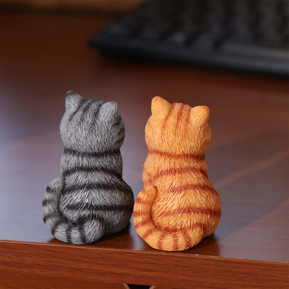 Simulation Cat Pet Model Cute Mini Cat Decoration Creative Cat Ornament Car Interior Decoration