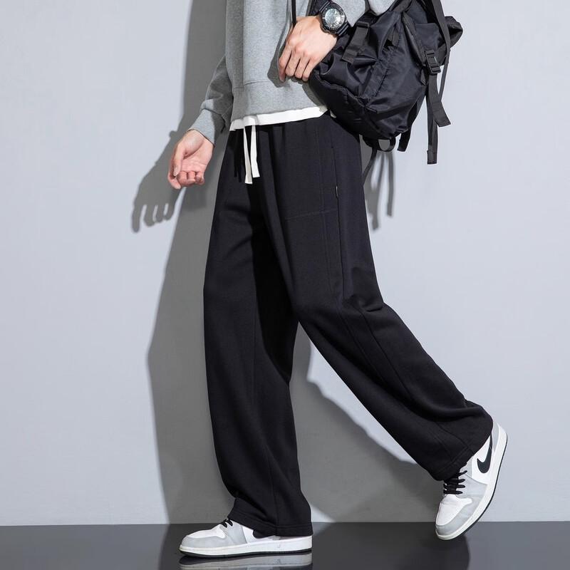 

TonLion Men s Knitted Straight-Leg Casual Pants XL