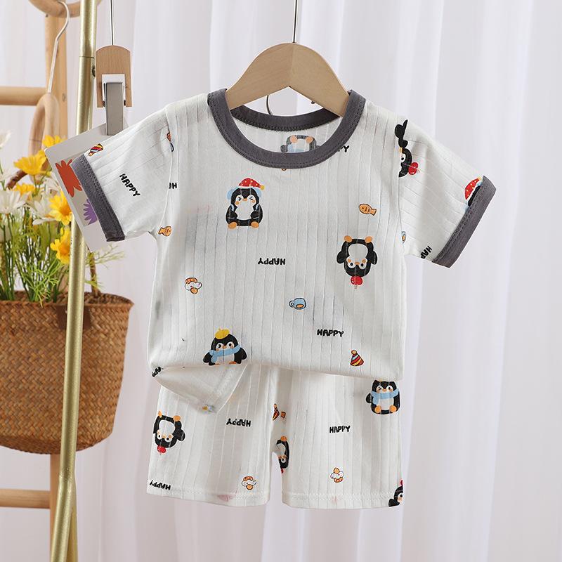 2026 Summer Children's Short Sleeved Shorts Cotton Set