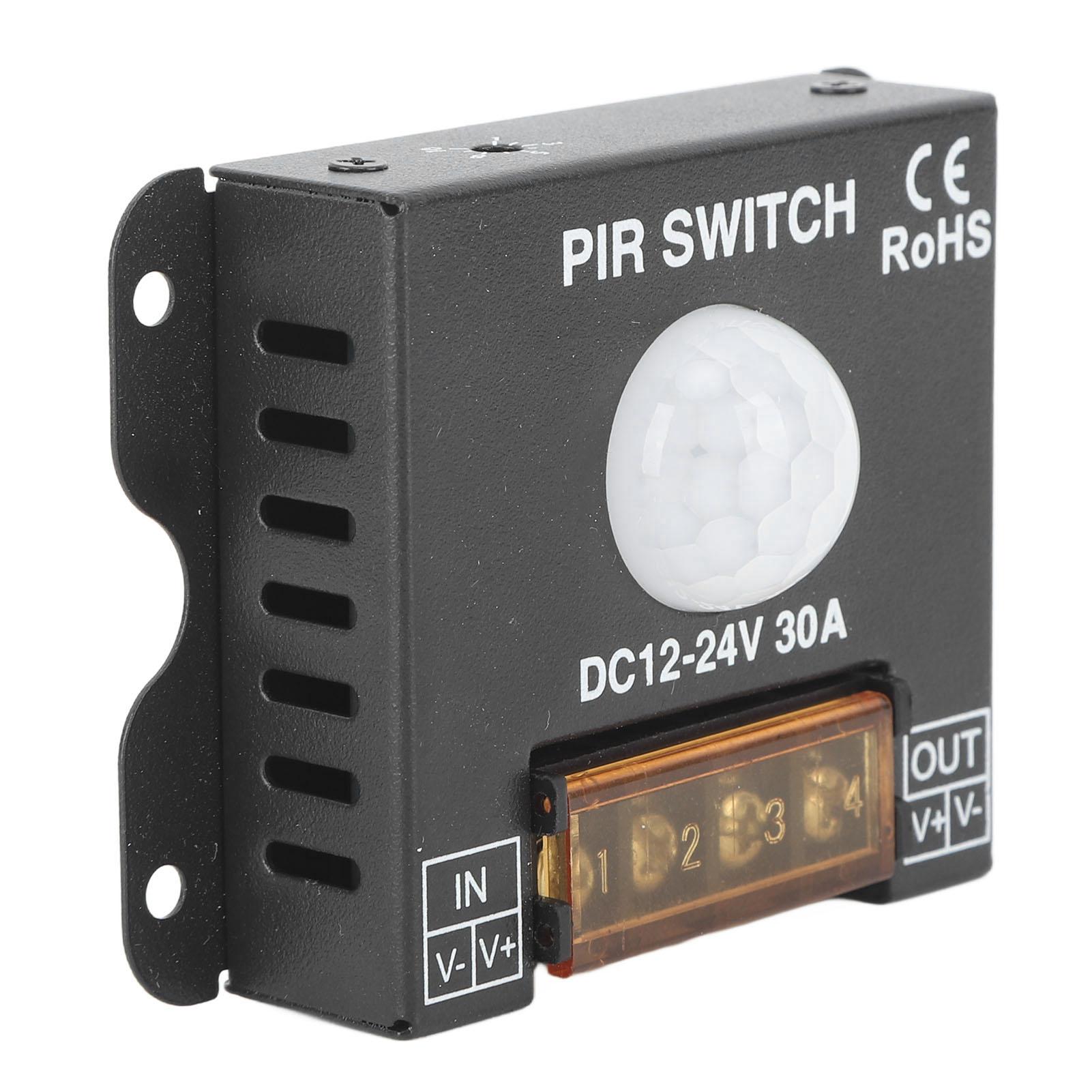 

PIR Switch Motion Sensor LED Human Infrared Sensing Controller for Light Strip Outdoor DC12‑24V 30A