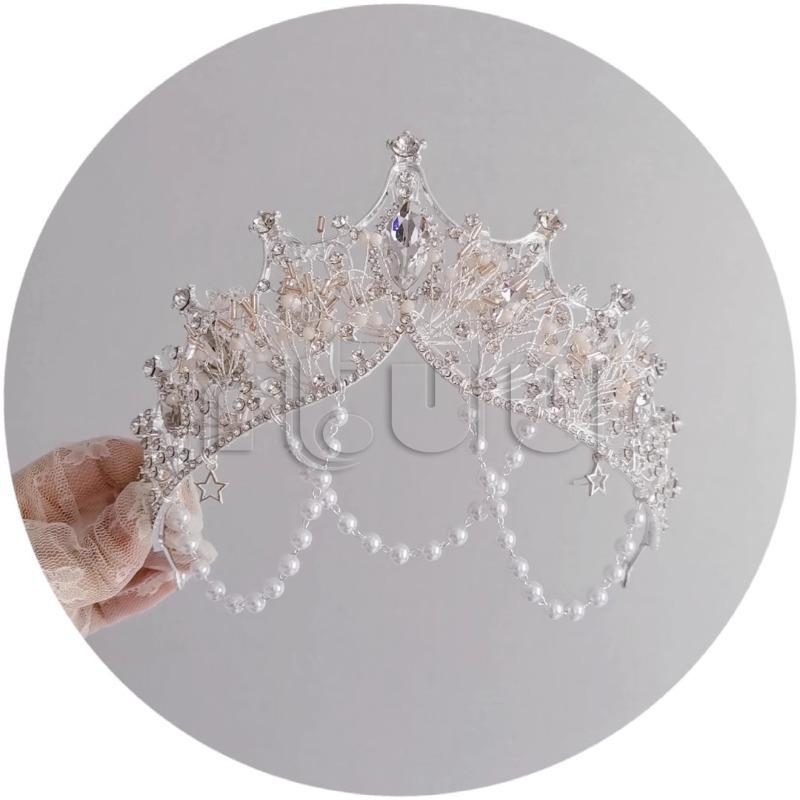 KC Halo Crown Lolita Sun Goddess Virgin Mary Spiked Halo Bride Crown Headpiece Halloween Costume Accessories Baroque Headwear