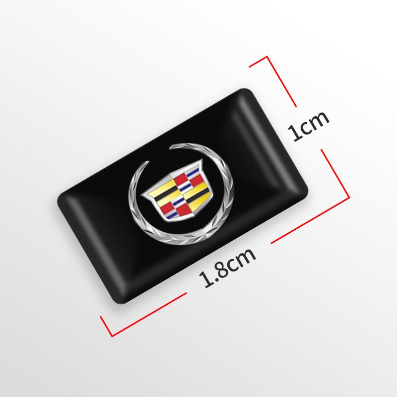 10PC 3D Epoxy Car Exterior/Interior Decor Small Stickers Decal For Cadillac Escalade CTS ATS SRX STS XT5 XT4 XT6 XTS CT4