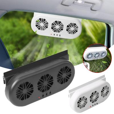 Ventilateur de refroidissement de voiture Désodorisant Ventilateur 3 têtes Ventilateur de ventilation automatique USB Voiture SUV Ventilateur frais Refroidisseur Ventilateur d'extraction d'air de voiture