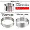 Adjustable Mousse Ring 3D Round & Square Cake Mold Stainless Steel Baking Mould Kitchen Dessert Accessories Cake Decorating Tool