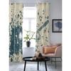 Gitaar Muzieknoten Blauw Retro Raamgordijnen voor Slaapkamer Woonkamer Decoratie Modern Keuken Raamgordijn Hotel Drapes