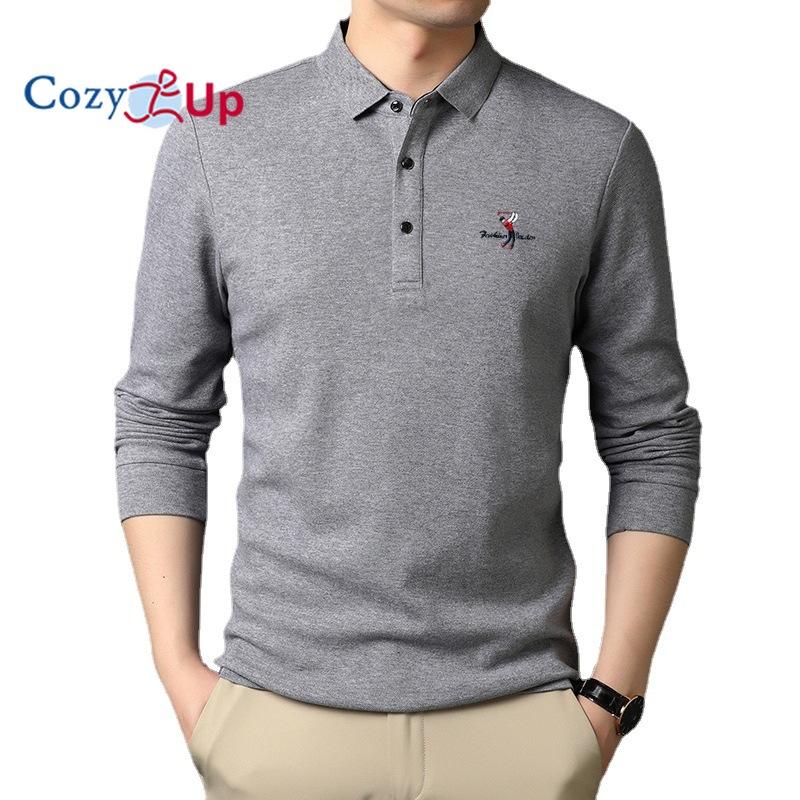 

Уютная мужская хлопковая рубашка-поло Soft Touch с длинными рукавами