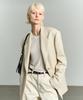 Re Rhee Single-Breasted Oversized Jacket Beige