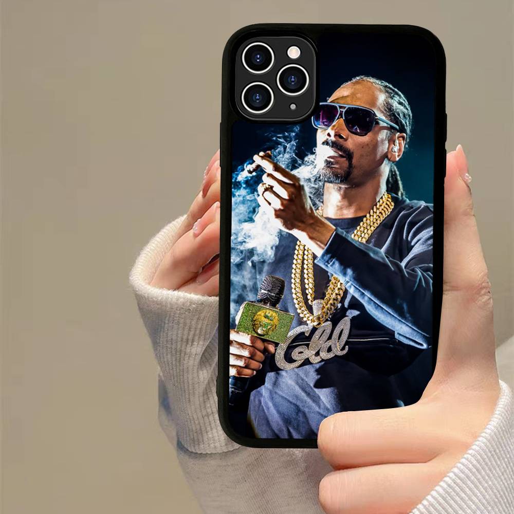 

S-Snoop Singer Dogg Phone Case For IPhone 16 Pro Max 15 14 Plus 14 13 12 11 17 PC+TPU Cases Back Cover iPhone 11