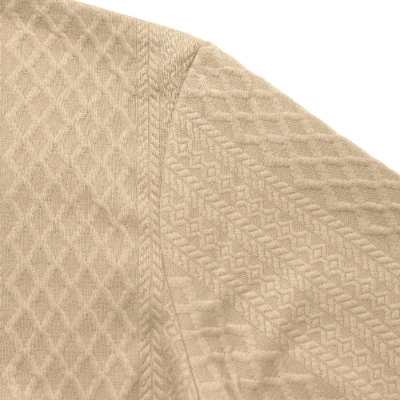 Men's Jacquard Knitted Sweatshirt for Autumn and Winter, Large Size 5XL Outdoor Casual Stand-up Collar Long-sleeved Pullover