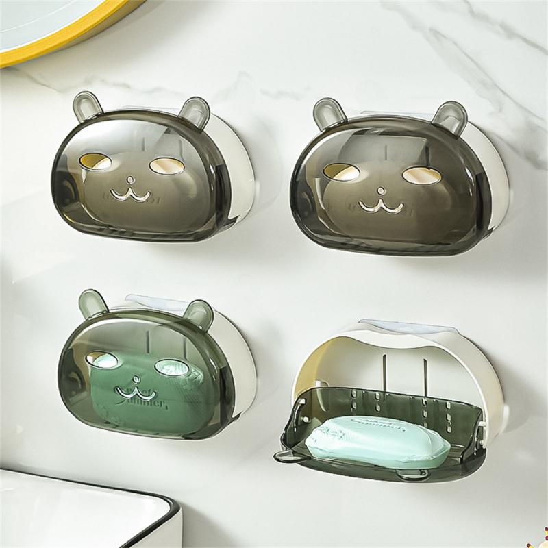 

Creative Soap Holder Ready To Use Light Luxury Style Thickening Material Easy To Clean Open Design For Easy Access Flip Soap Box 12.8X8.5X4.8
