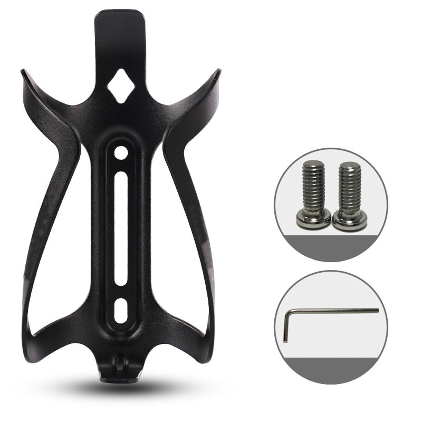Bike Water Bottle Holder High Strength Wearable Aluminum Alloy Bicycle Cup Cage for Cycling Black