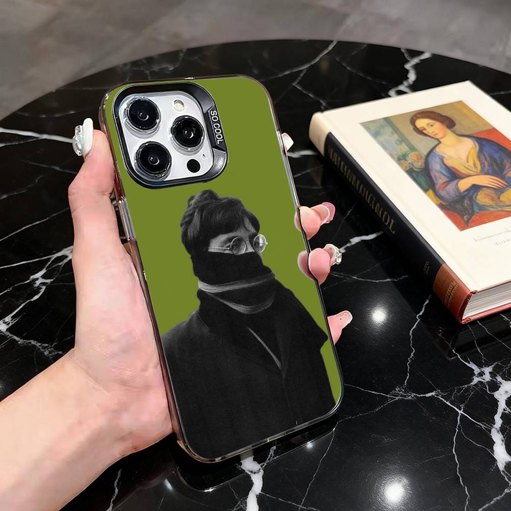 Classic J-John singer L-Lennon JL Phone Case For iPhone 17,16,15,14,13,12,11 Plus,Pro Max,Colorful Silver Phone case Funda Cover iPhone12