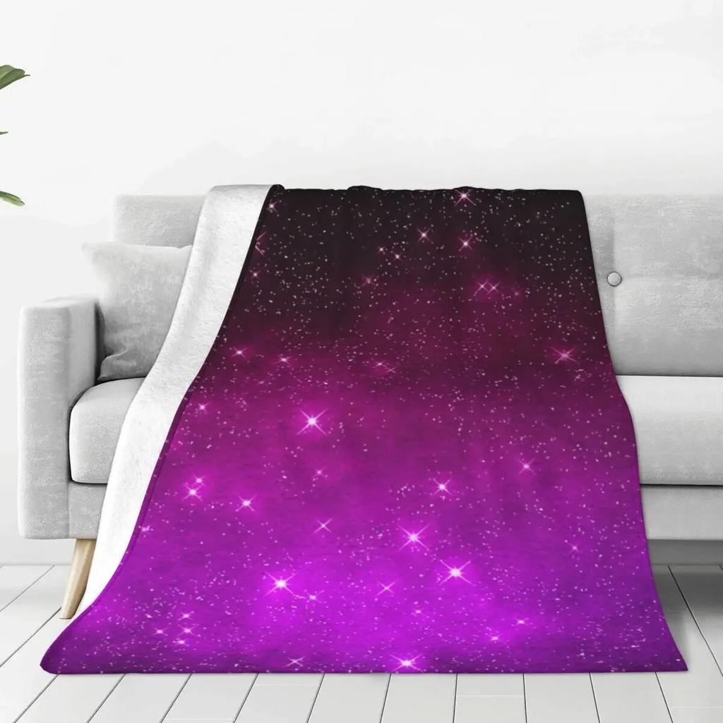 Galaxy Sky Print Flannel Blankets Quality Super Soft Colorful Milky Way Bedding Throws Travel Office Couch Bed Novelty Bedspread