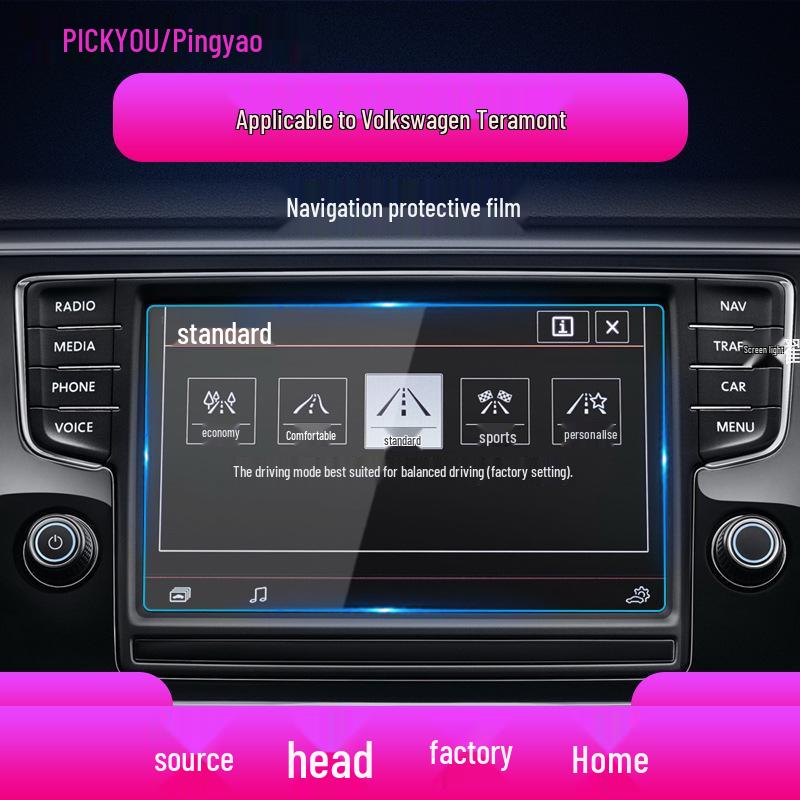 Volkswagen Teramont 25 Folia Ochronna Hartowana do Nawigacji - Ochrona Oczu i Światła Niebieskiego na Panel Instrumentów i Konsolę Środkową.