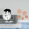 Silent Hanging Cat Clock Quiet Movement Living Room Non Ticking Analog for Farmhouse Dining