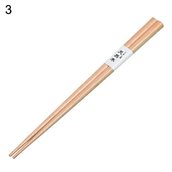 1 Pair Japanese Travel Portable Reusable Non-slip Wooden Chopsticks Tableware